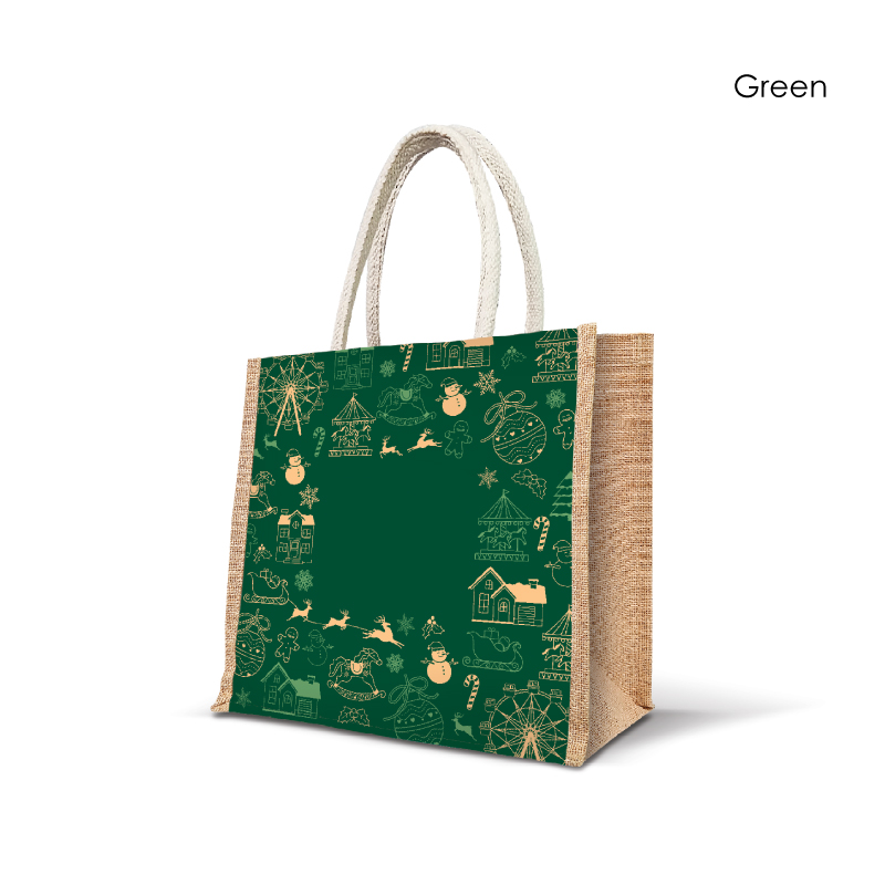 25044_Christmas-Wonderland_Jute-Bag_Green