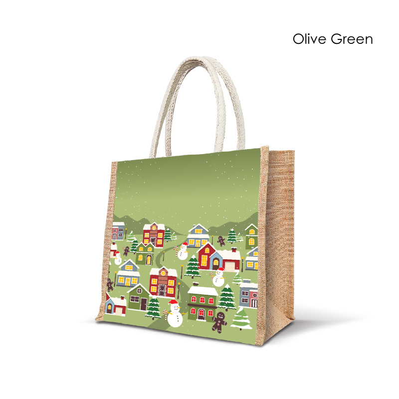 25044_Winter-Village_Jute-Bag_H22cm-x-L20.5cm-x-D10.5cm_Olive-Green