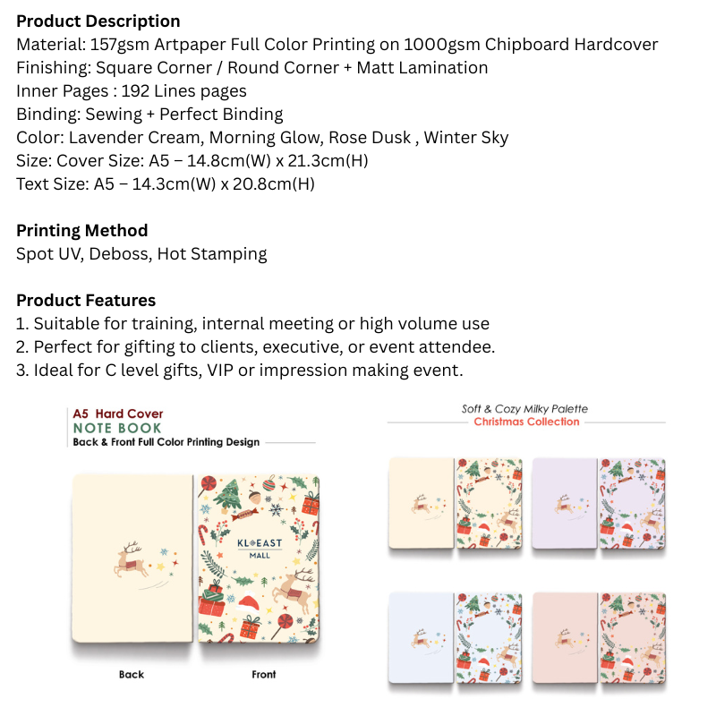 30085 Festive Joy Hardcover Notebook (Custom made)