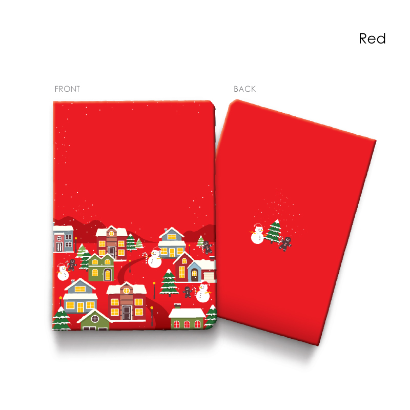 30085_Winter-Village_A5-Hardcover-Notebook_Red
