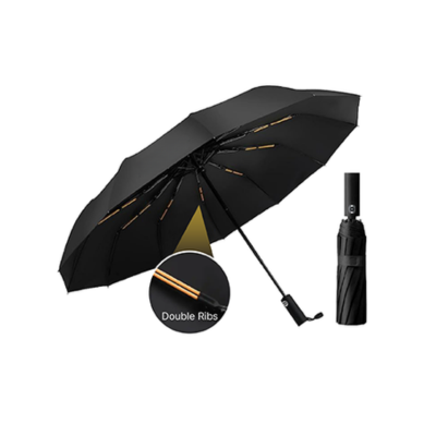 3(1) BSGIFTS 23 inches Auto-Open 12 Panel Double Ribs Umbrella