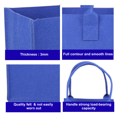 3(1) BSGIFTS Felt Shopping Bag with Large Capacity