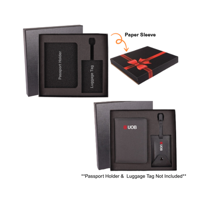 3(1) BSGIFTS Passport Holder & Luggage Tag Gift Box