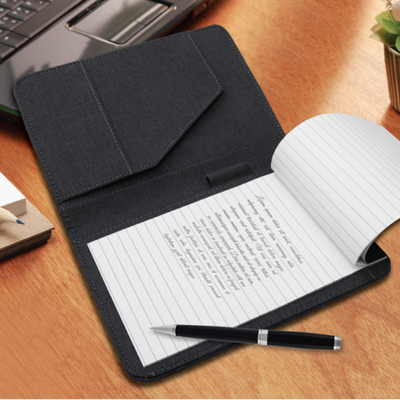 3(1) BSGIFTS Premium A5 Padfolio with Notepad and Pen Slot