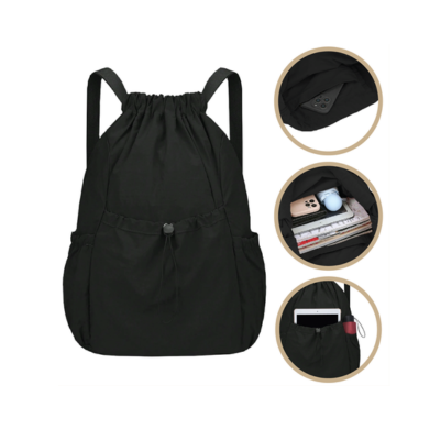 3(2) BSGIFTS Foldable Nylon Drawstring Backpack