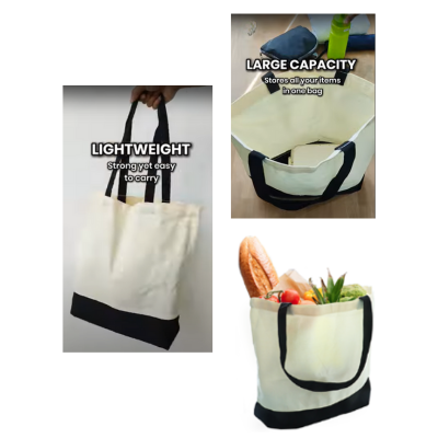 3(2) BSGIFTS Natural Canvas Bag – 12oz (38 cm x 42 cm x 10 cm)