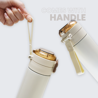 3(3) BSGIFTS Dual Lid 316 S.Steel Bottle with Straw - 520ml