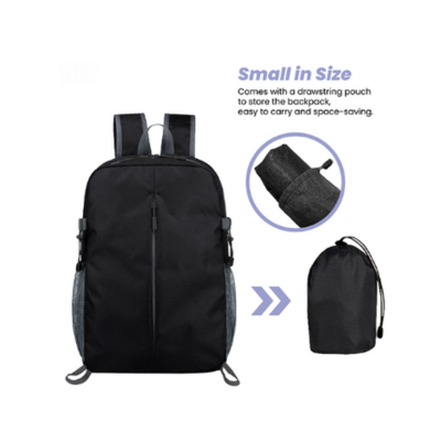 3(3) BSGIFTS Foldable Backpack with Pouch