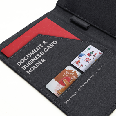 3(3) BSGIFTS Premium A5 Padfolio with Notepad and Pen Slot