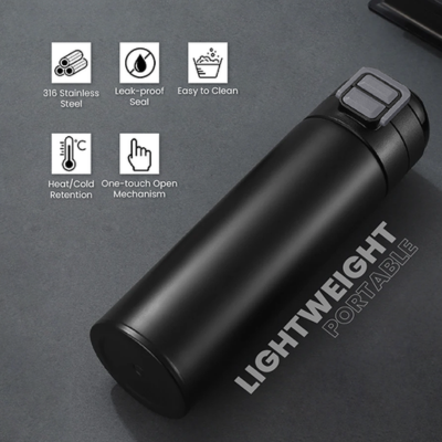 3(4) BSGIFTS Dual Lid 316 S.Steel Bottle with Straw - 520ml