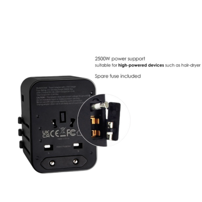 3(4) BSGIFTS Travel adapter power out put 2500W max