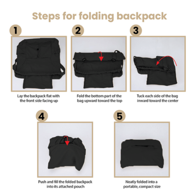 3(5) BSGIFTS Foldable Nylon Drawstring Backpack