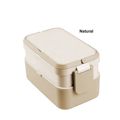 4 BSGIFTS ECO Bamboo 2 Tier Lunch Box - 1200ml
