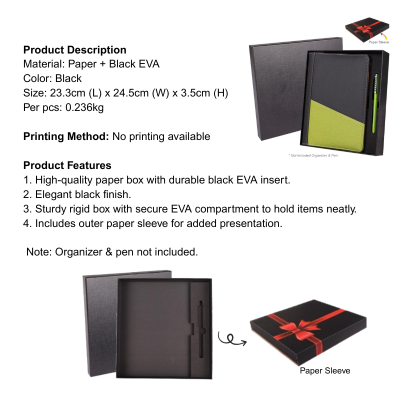 5 BSGIFTS Black Gift Box with EVA