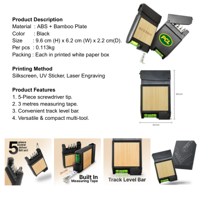 5 BSGIFTS Pocket Sized 3-in-1 Multi-Tool Set