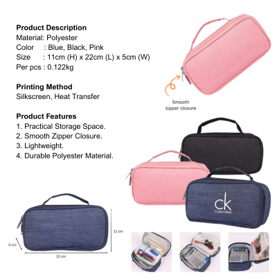 5 BSGIFTS Polyester Pencil Pouch