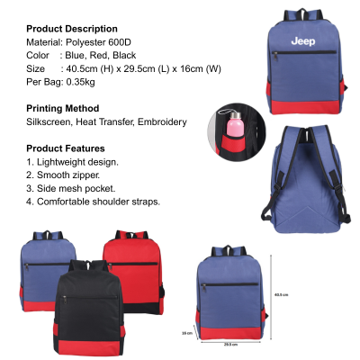 5 BSGifts Dual-Tone School Backpack