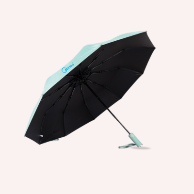 1 BSGIFTS 22 inches 3 Fold Black Coated Auto Umbrella