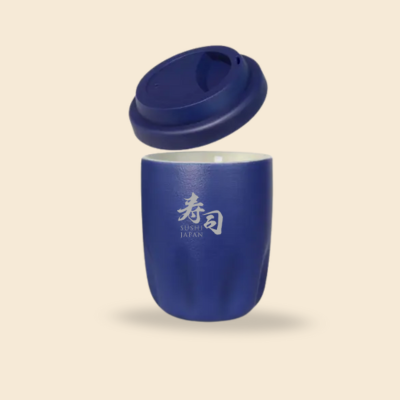 1 BSGIFTS Ceramic Mug with Silicone Lid