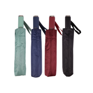 2 BSGIFTS 22 inches 3 Fold Black Coated Auto Umbrella
