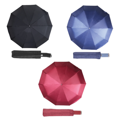 2 BSGIFTS 22 inches Automatic Foldable Umbrella with LED Light and pouch