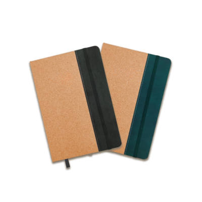 2 BSGIFTS A5 ECO-CORK Notebook with Velvet Tone and Bookmark