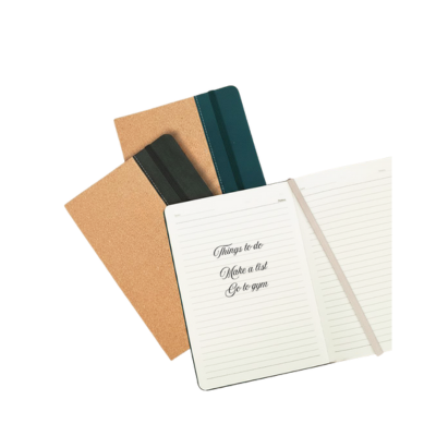 3(1) BSGIFTS A5 ECO-CORK Notebook with Velvet Tone and Bookmark