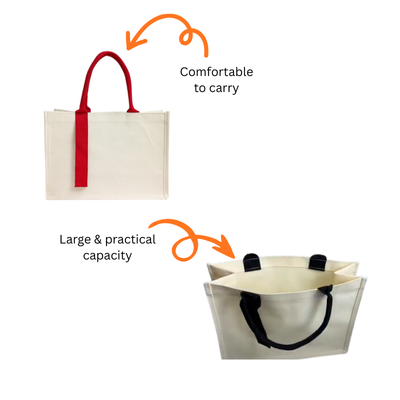 3(1) BSGIFTS Laminated Canvas Elegant Tote Bag