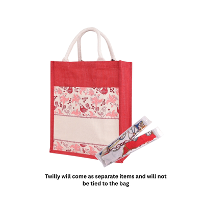 3(2) BSGifts Eco Classic Jute Bag with Twilly