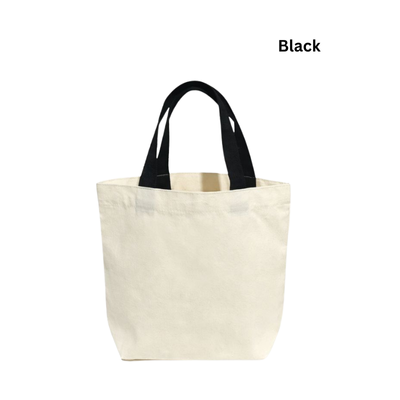 4(2) BSGIFTS Canvas Bag 10oz with Color Handle - 26.6 x 22.8 x 7.6 cm