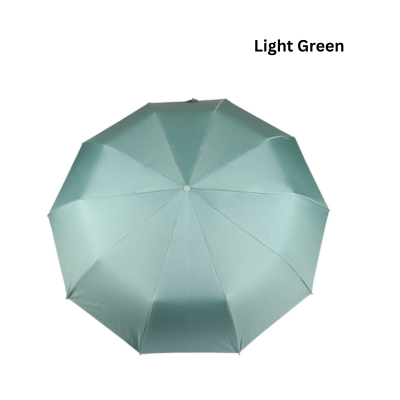 4(3) BSGIFTS 22 inches 3 Fold Black Coated Auto Umbrella