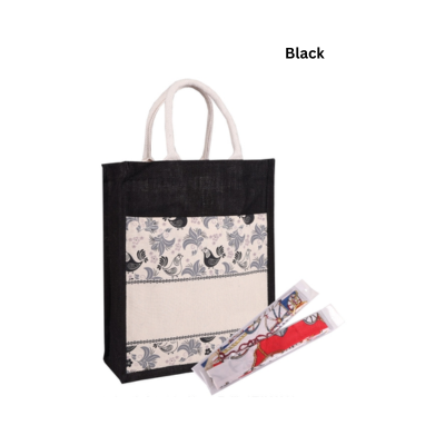 4(3) BSGifts Eco Classic Jute Bag with Twilly