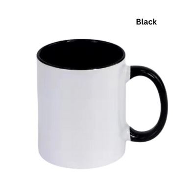 4(5) BSGIFTS 11oz Ceramic Mug with Color Interior & Handle