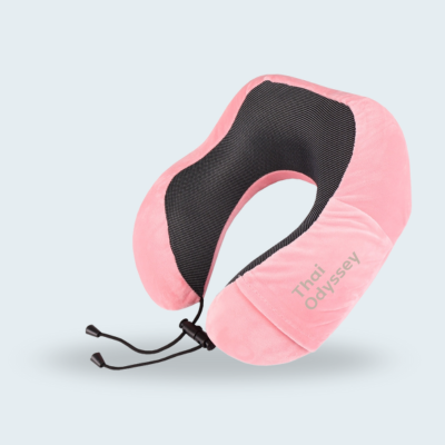 1 BSGIFTS Memory Foam and Velvet Neck Pillow with Pouch