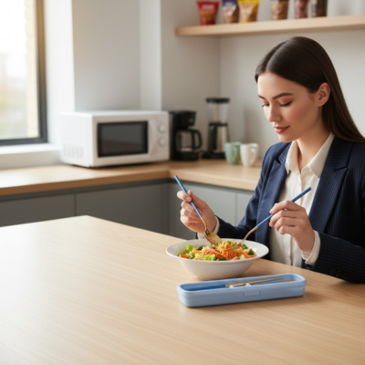 3(1) BSGIFTS Premium Stainless Steel Cutlery Set with Ribbon Box