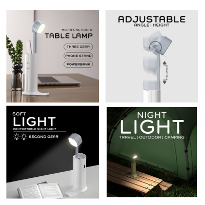3(2) BSGIFTS Led Torch & Table Lamp with 1200mAh Emergency Powerbank