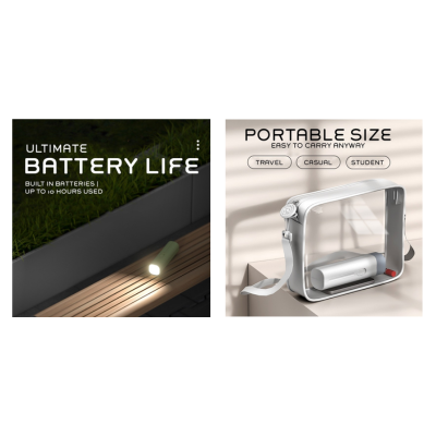 3(3) BSGIFTS Led Torch & Table Lamp with 1200mAh Emergency Powerbank