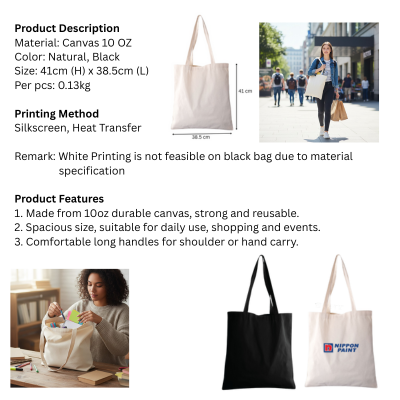 5 BSGIFTS Canvas Bag 10 OZ - 41 (H) x 38.5cm (L)