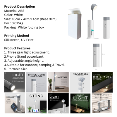 5 BSGIFTS Led Torch & Table Lamp with 1200mAh Emergency Powerbank