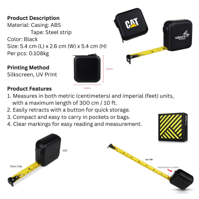 5 BSGIFTS Unique ABS Measuring Tape - 5.4(L) x 2.6(W) x 5.4 cm (H)