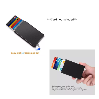 3(1) BSGIFTS Thin Aluminium Metal RFID Protected Card Holder - 9.5_6.2_0.9cm