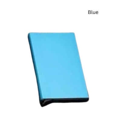 4(2) BSGIFTS Thin Aluminium Metal RFID Protected Card Holder - 9.5_6.2_0.9cm