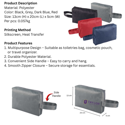5 BSGIFTS Polyester Carry Multipurpose Bag - 13 (H) x 20 (L) x 5cm (W)