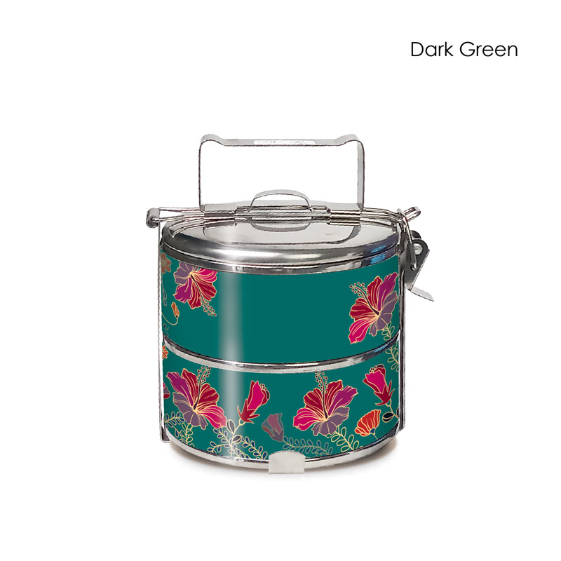 BS00006_Aurelia-Hibiscus_2-Tier-Tiffin-W436mm-x-H100mm_DarkGreen(3-2)