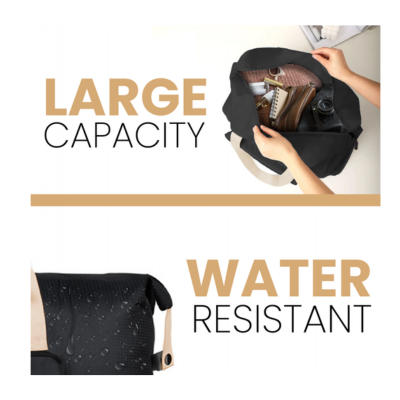 3(1) BSGIFTS 250D Grid Polyester Foldable Travel Bag - 48(L) x 16(W) x 30cm(H)