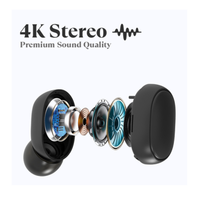 3(2) BSGIFTS ABS True Wireless 4K Stereo Earphone - 6.2 x 4 x 2.8cm