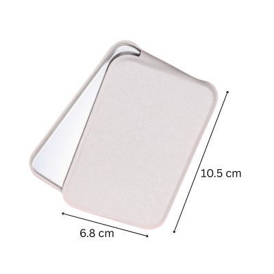 3(2) BSGIFTS PU Mini Foldable Mirror - 10.5 x 6.8 x 0.5cm