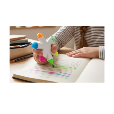 3(2) BSGIFTS Unique ABS Plastic Body Coral Shape 5 color Highlighter
