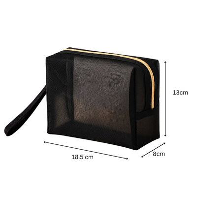 3(3) BSGIFTS Nylon Portable Mesh Pouch - Approx 18.5 x 8 x 13cm