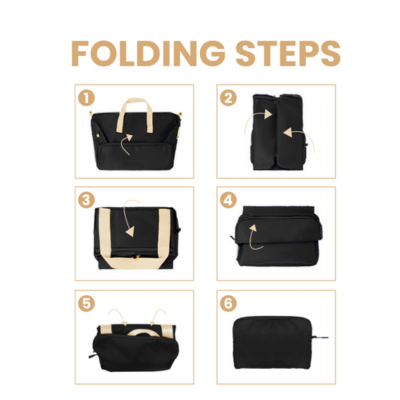 3(4) BSGIFTS 250D Grid Polyester Foldable Travel Bag - 48(L) x 16(W) x 30cm(H)